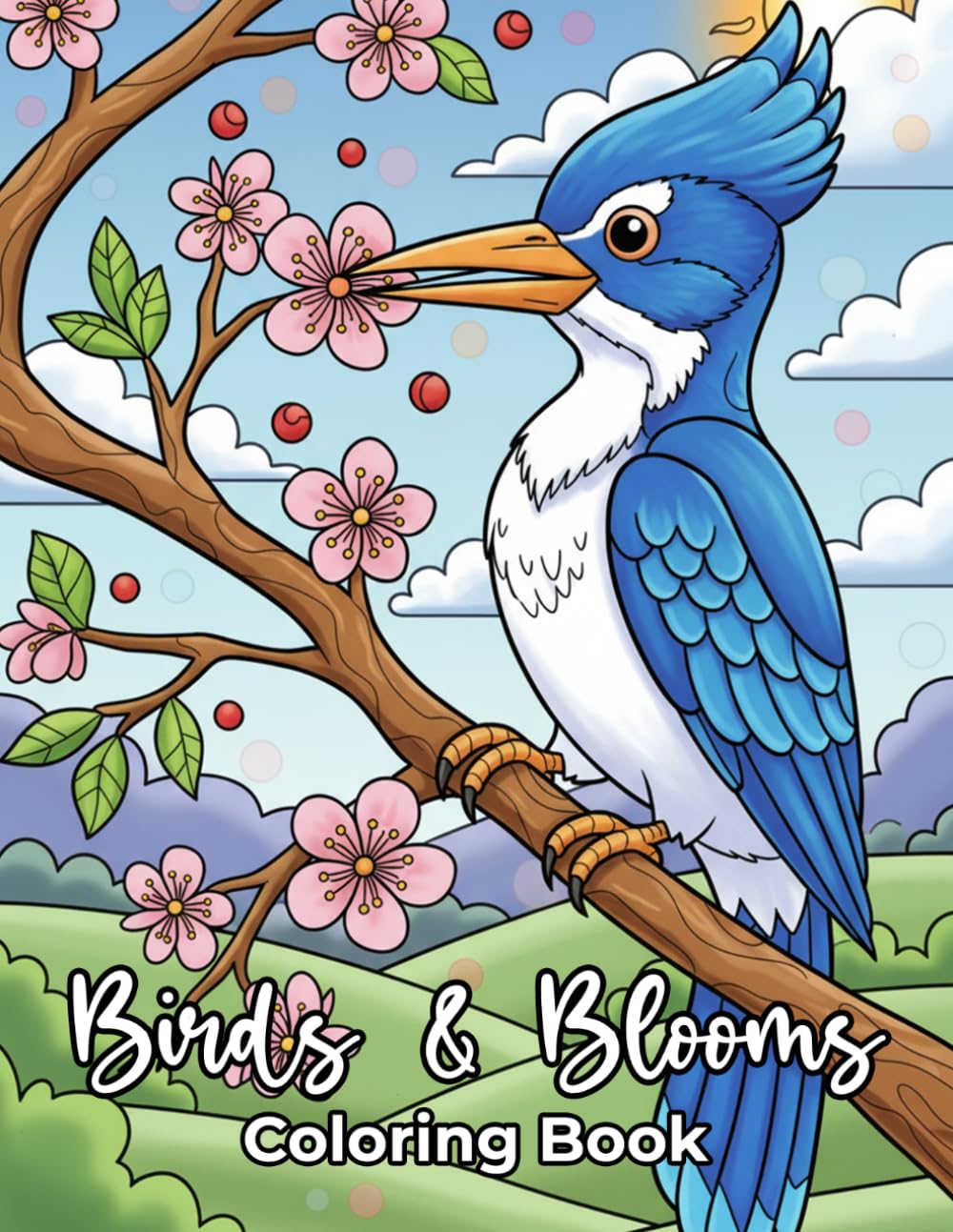 Birds & Blooms Coloring Book: Discover Serene Avian Scenes and Lush Garden Landscapes for Creative Mindfulness