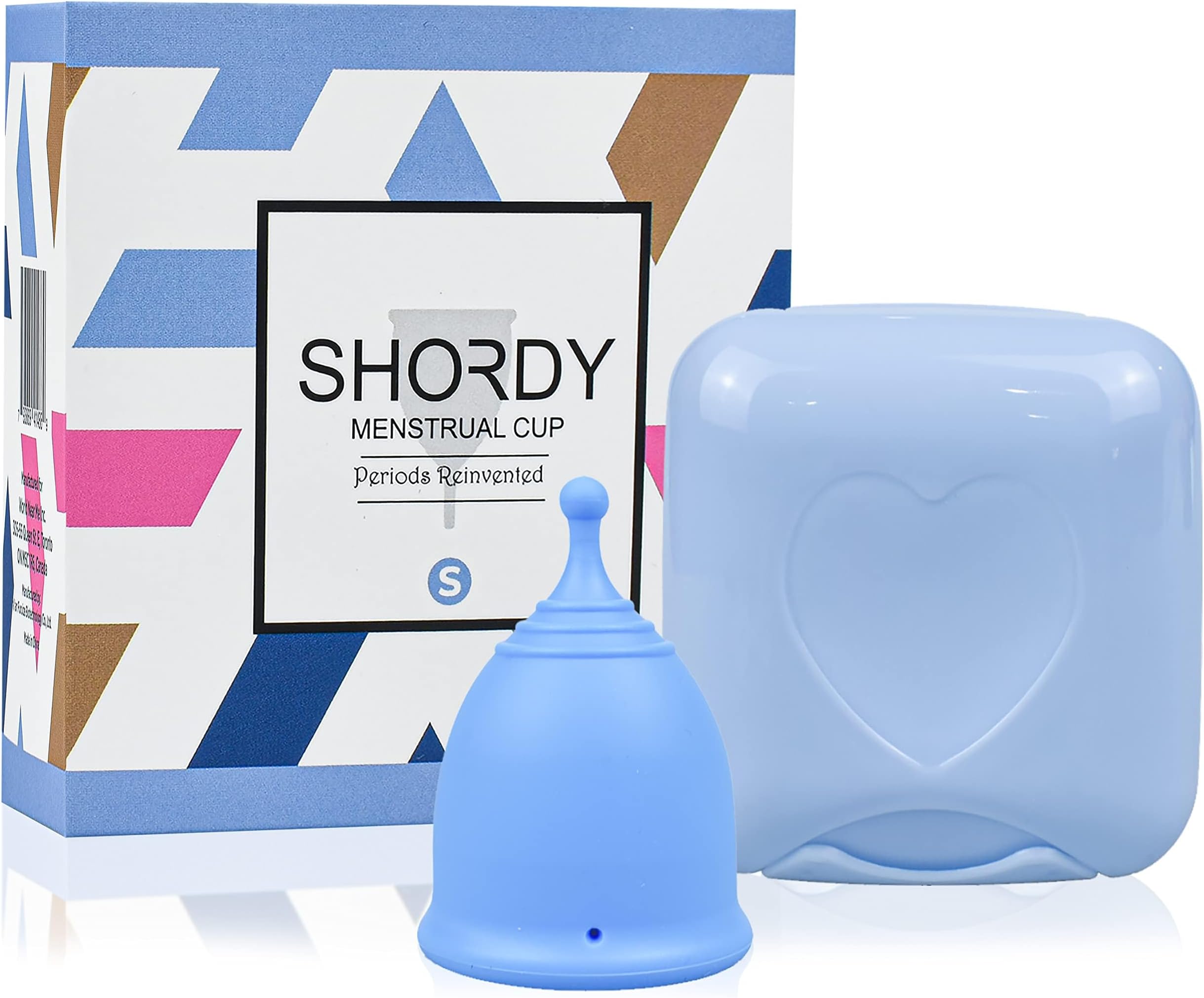 SHORDY Menstrual Cups (Small), Single Pack with Box, Soft & Flexible, Copa Menstrual Kit for Women Upto 12 Hours of Comfort, Eco-Friendly & Safer Alternative to Disc Pads Tampons (Blue)
