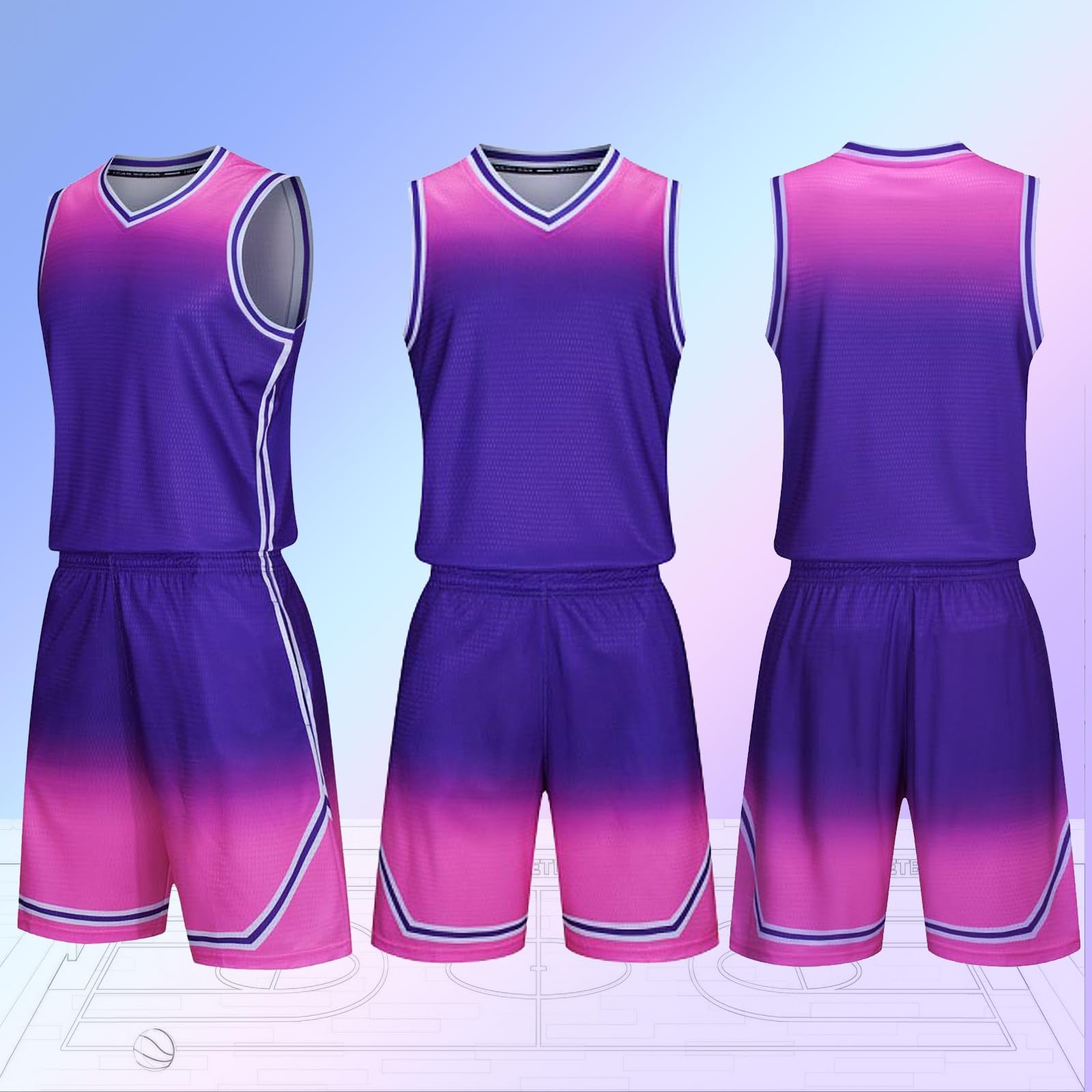 Personalisiertes Basketball-Trikot Set - Mit Eigenem Namen & Nummer Für Teamspirit