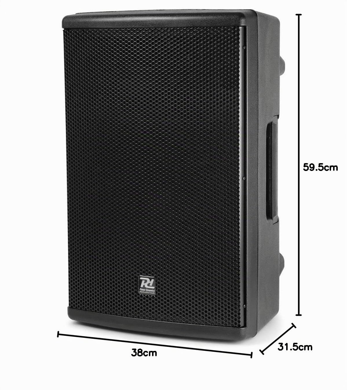 Power Dynamics PD412A Enceinte Active 12" - Puissance 1400 Watts, Bi-Amplification, Connexion sans Fil Bluetooth, Solide et Facile à Transporter, Idéal pour DJ ou pour la Scène comme Moniteur