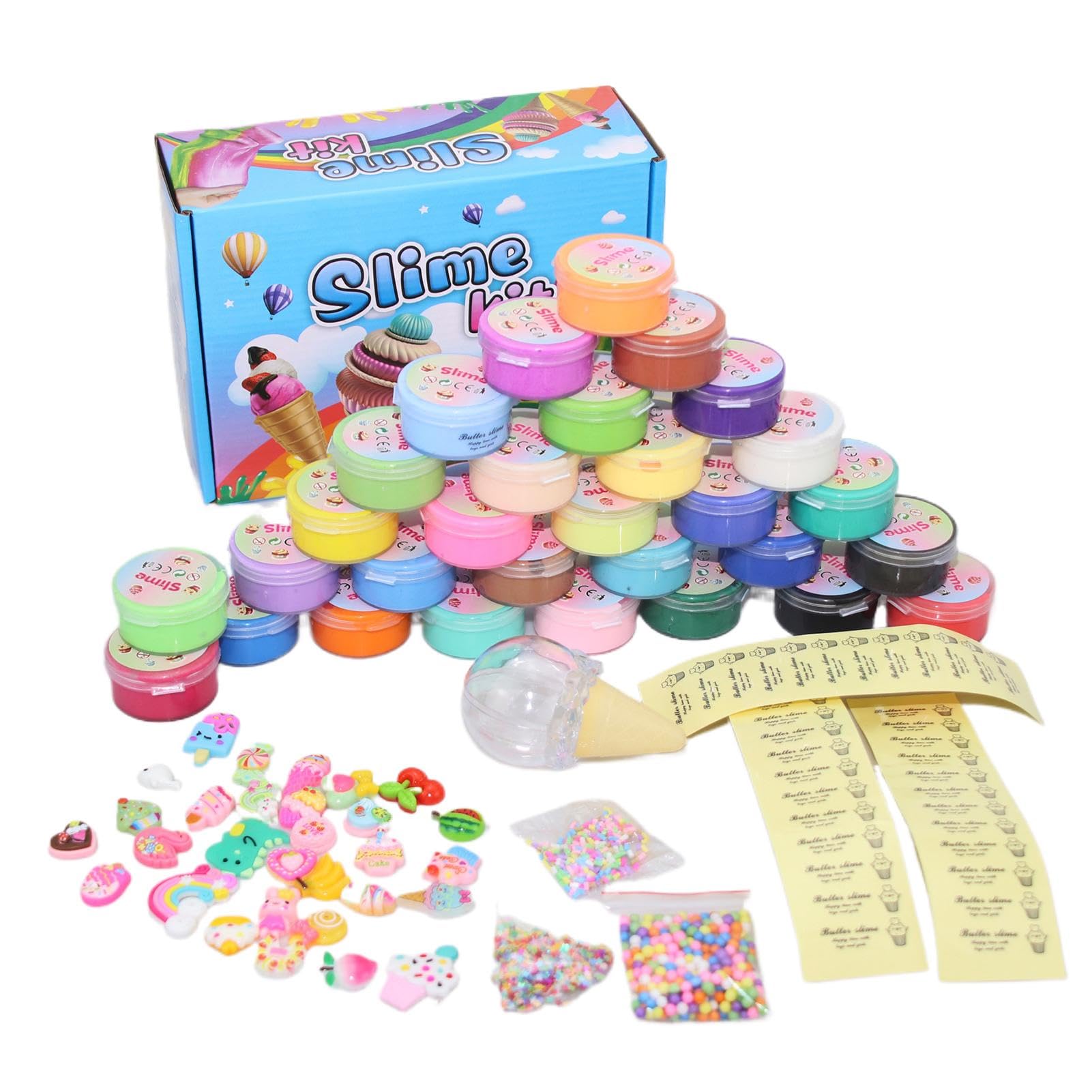 Zwxqe Soft Sludge Kit, Crystal Mud Stress Relief, Funny Crystal Mud Kit, Safe Crystal Mud Kit, Kids Sensory Crystal Mud, Stress Relief Sensory Toys, Sludge Crystal Mud Set