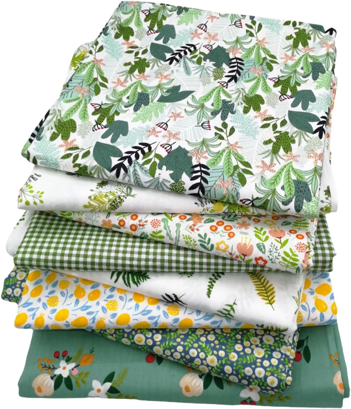 Sewing Patchwork Fabric, 8pcs Flowers 50 * 50 cm Cotton Printed Fabric Set Small Scrap Fabrics for DIY, Arts and Crafts