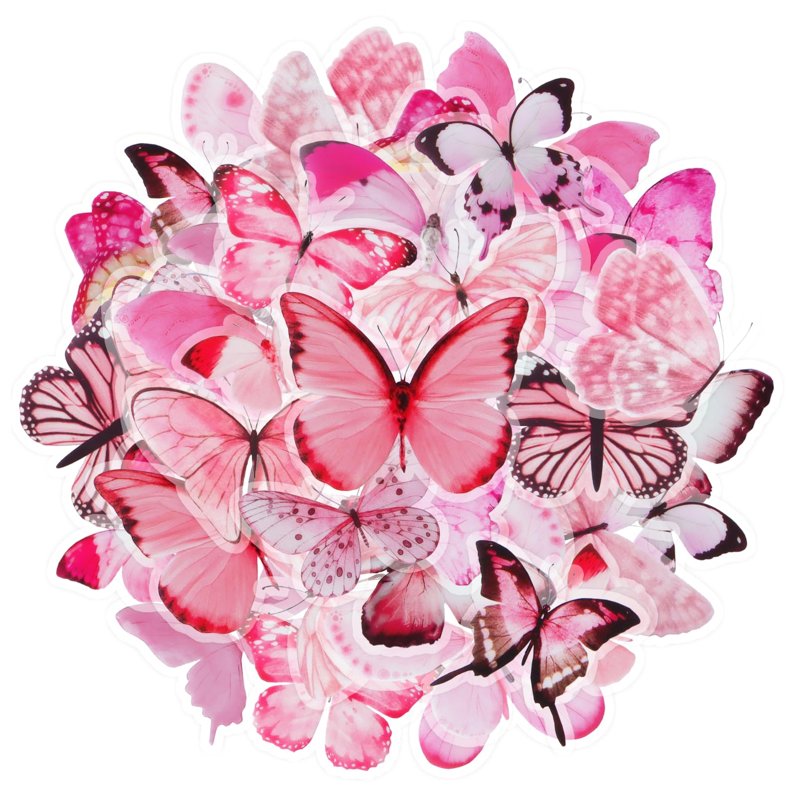 200PCS Butterfly Stickers Pack - Waterproof, Vinyl, For Journals, Laptops, Crafts