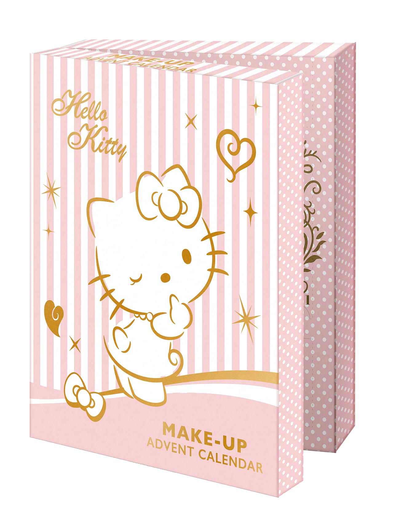 Hello Kitty Make-up Adventskalender, Weihnachten, 24 Beauty-Überraschungen, Rosa mit Goldakzenten