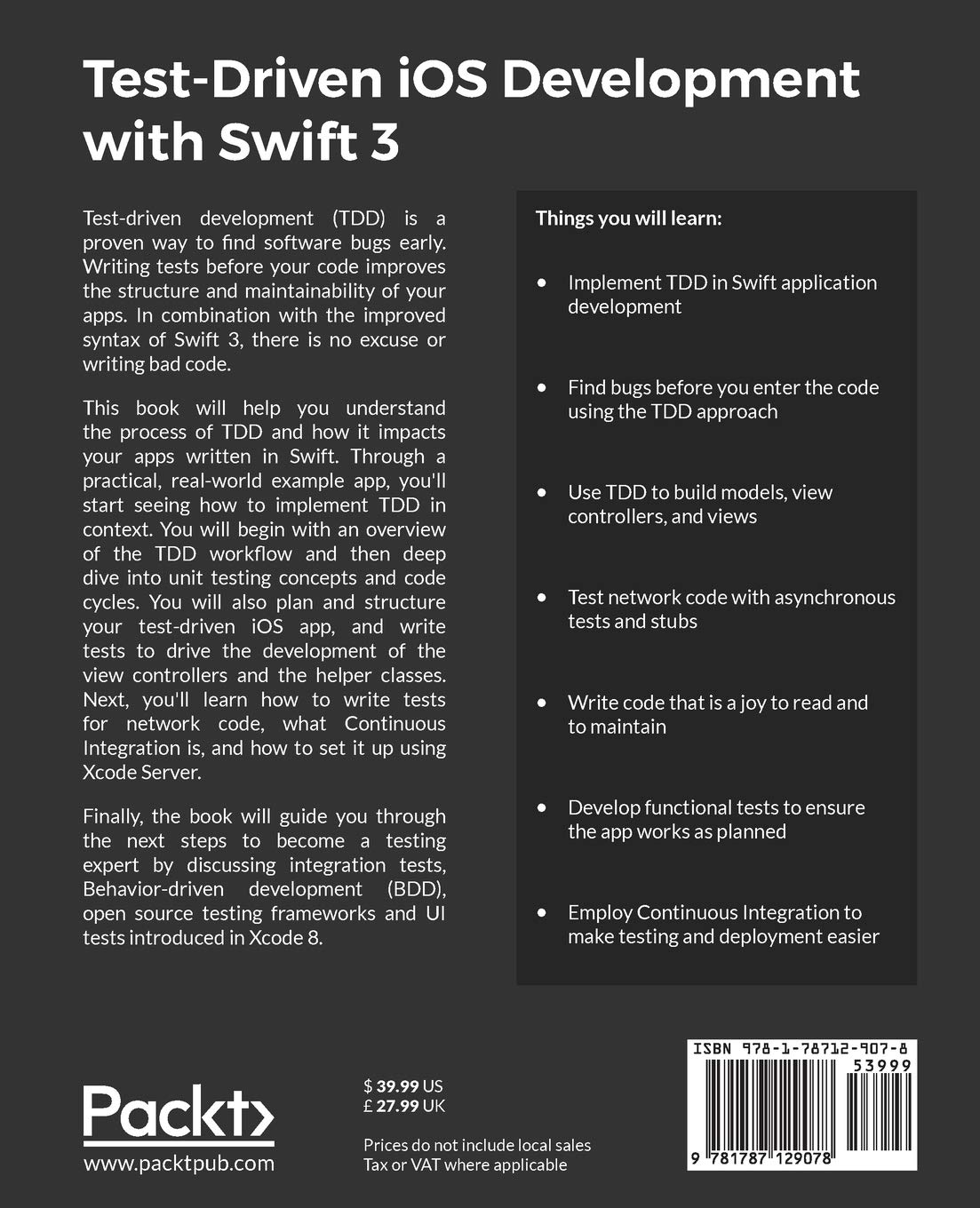 Test-Driven iOS Development with Swift 3 (English Edition)