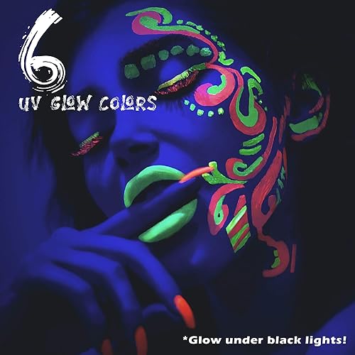 Miniatura 5 de CCbeauty Paleta de pintura facial de 22 colores, kit de pintura facial a base de aceite, maquillaje SFX no tóxico para disfraz de Halloween,