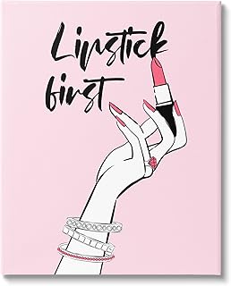 Stupell Industries Lápiz labial First Makeup ...