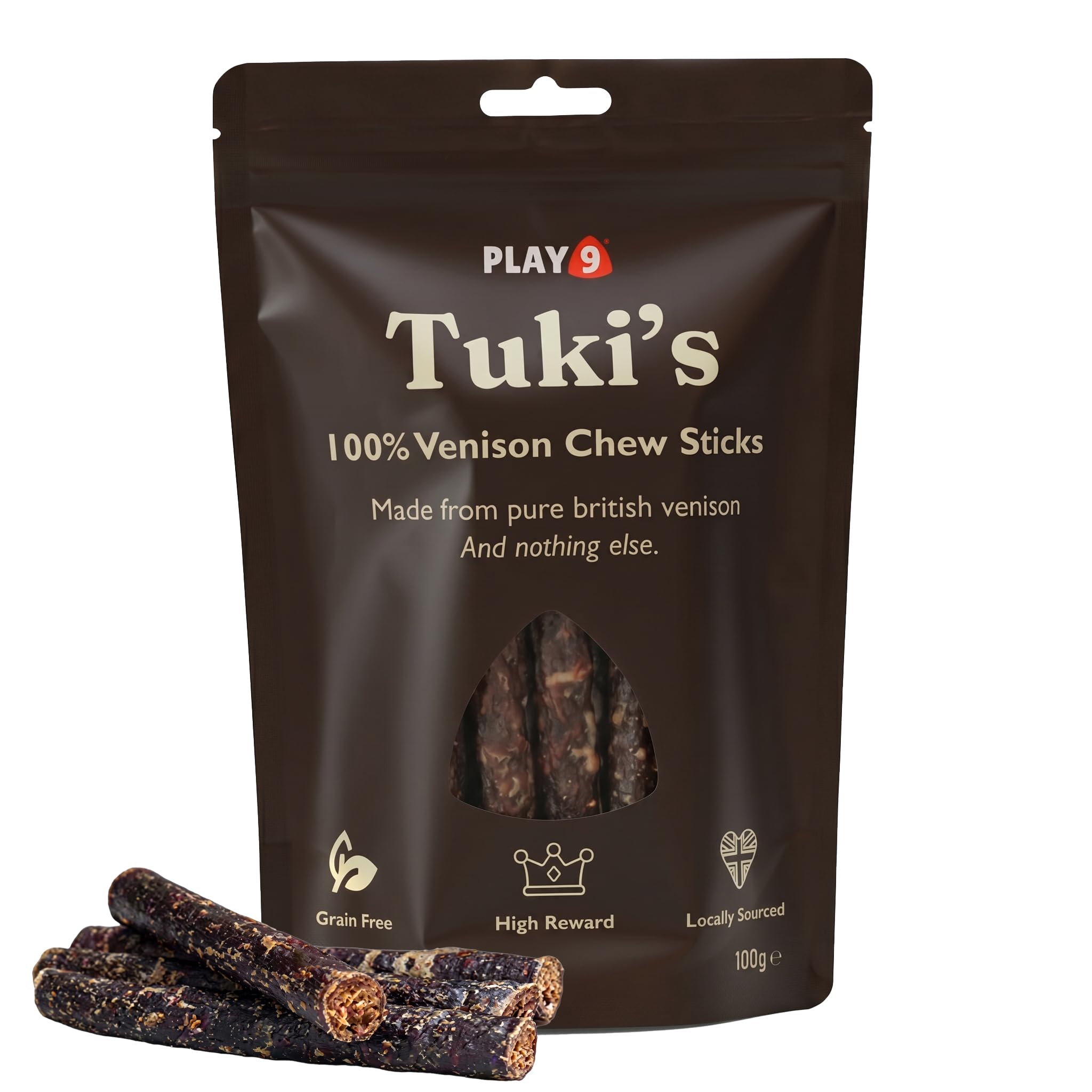100% Grain free dog treats - Venison treats for dogs & Puppy treats - High value dog training treats, puppy training treats for High Protein Air Dried Venison (100g)