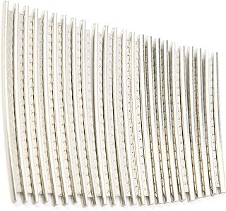 Guitar Fret Wire, 24pcs 2.7mm Stainless Steel Chrome Color Guitar Fret, 250HV Guitar Fret Wire Set for Guitar Repair Work