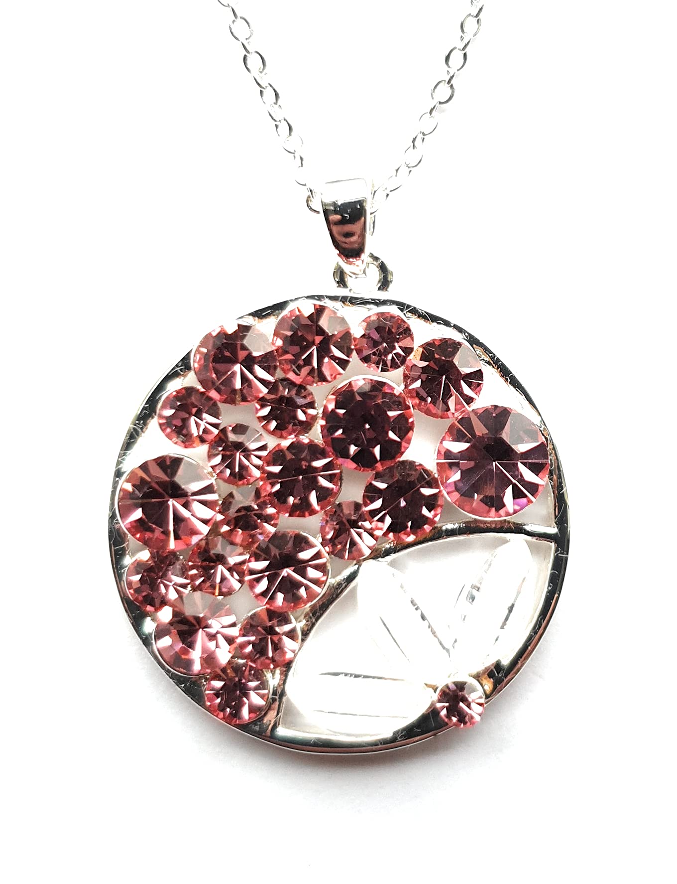 equilibriumTechnologies Boho Chic Silver Plated Round Floral Pendant Necklace (314596)