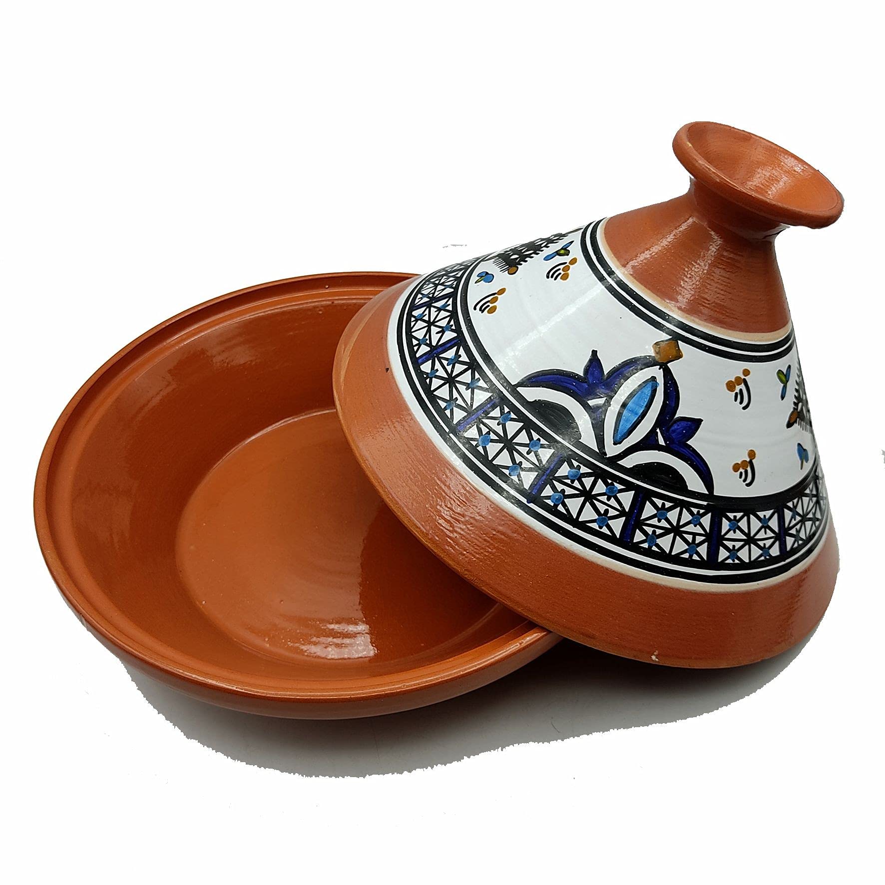 Tajine in Terracotta XL 32cm – Autentica Pentola Etnica Marocchina/Tunisina con Ebook Gratuito 0907211201