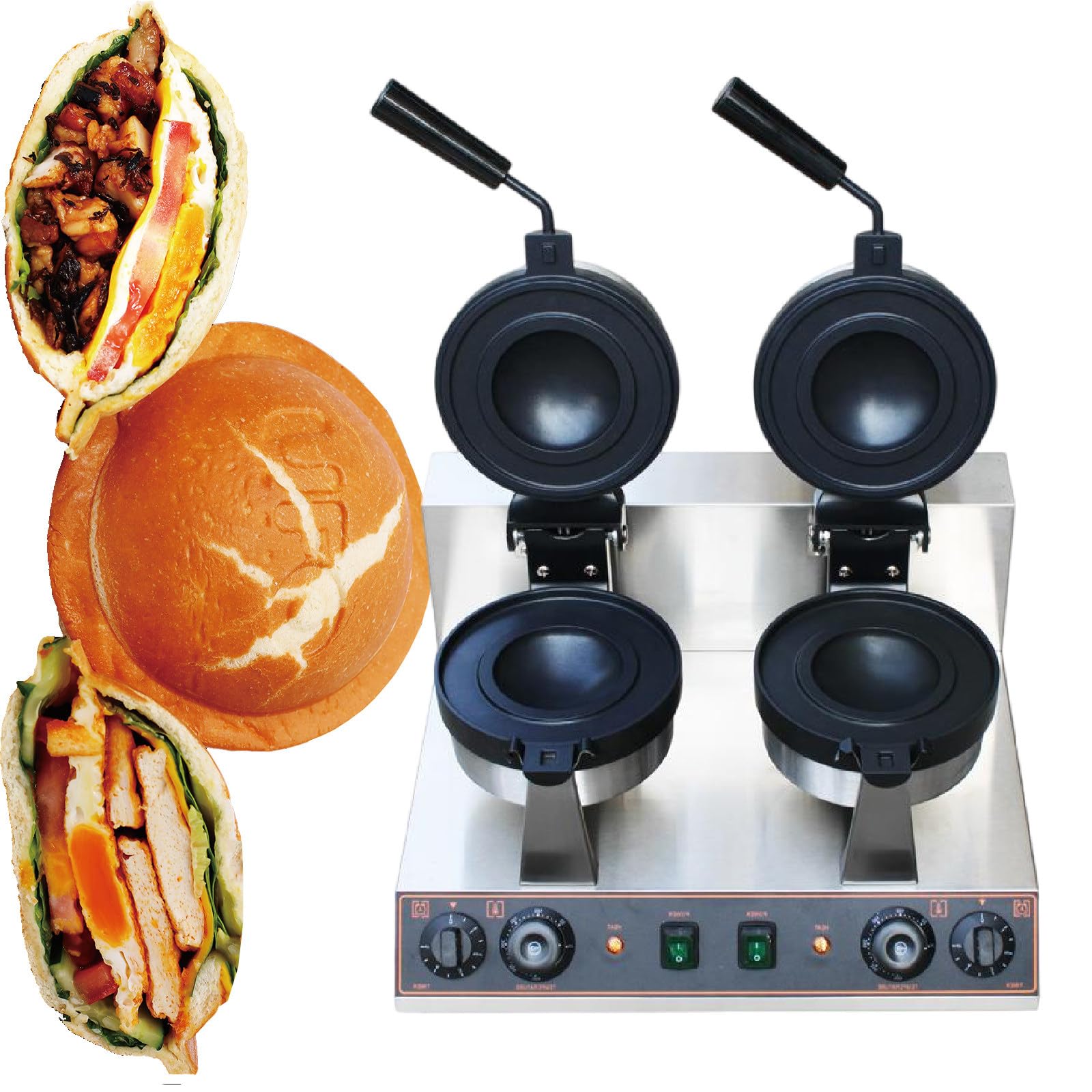 Presse à panini antiadhésive commerciale avec gaufrier électrique 220V