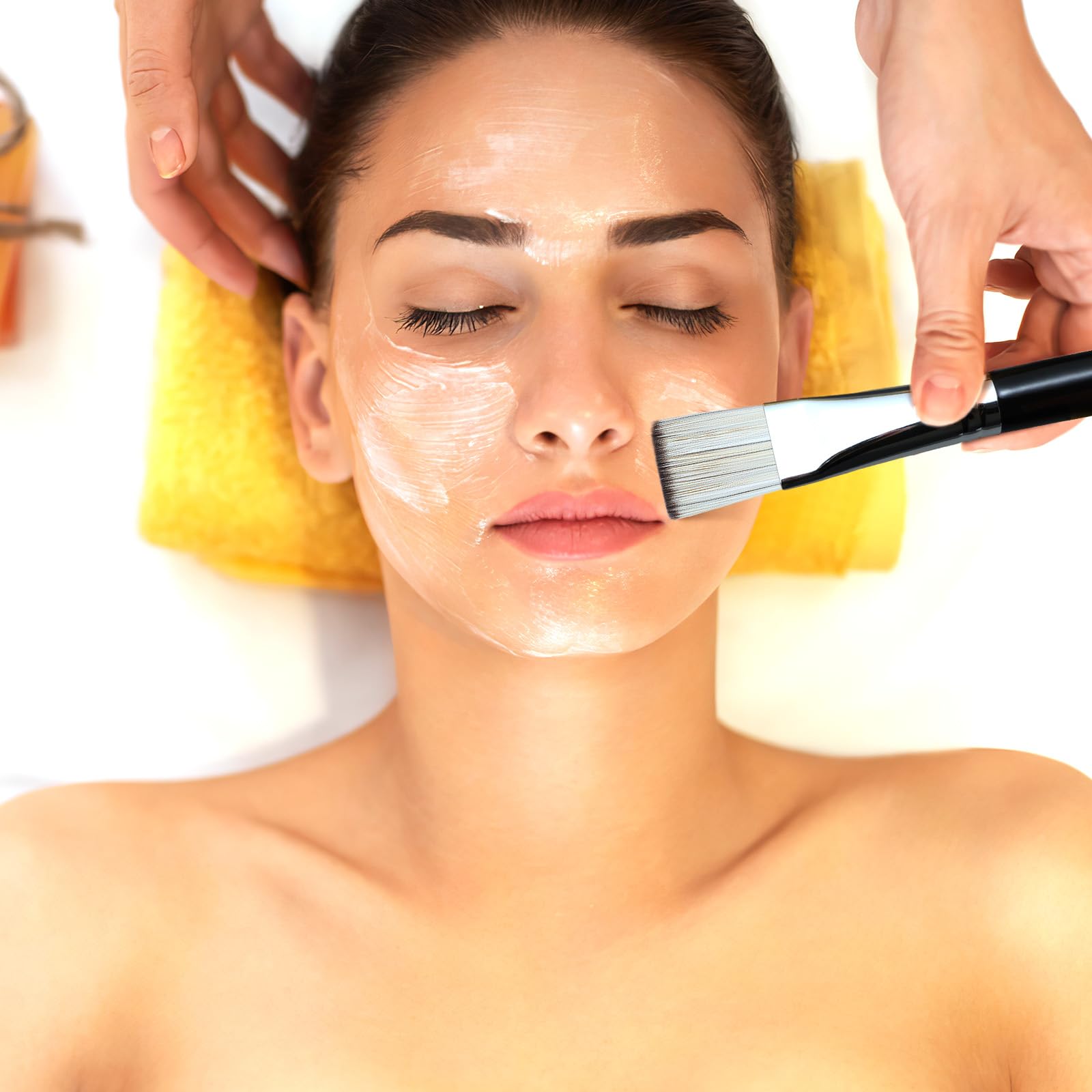 EIGSHOW Pennello per maschera, Applicazione maschera viso premium, Strumenti cosmetici professionali per lozione per il corpo, Fango, Argilla, Maschera mista al carbone(F653G)