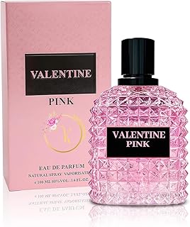VALENTINE PINK for Women Eau De Parfum - Amber Floral Jasmine, Bourbon Vanilla & Woods Oriental-Floral Fragrance with a Modern Twist Elegant 3.4fl.oz/100ml