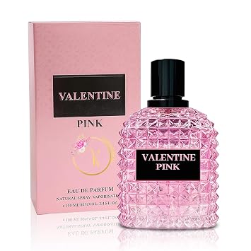VALENTINE PINK للنساء Eau De Parfum - Amber Floral Jasmine و Bourbon Vanilla & Woods Oriental-Floral Fragrance with Modern Twist Elegant 3.4fl.oz / 100ml