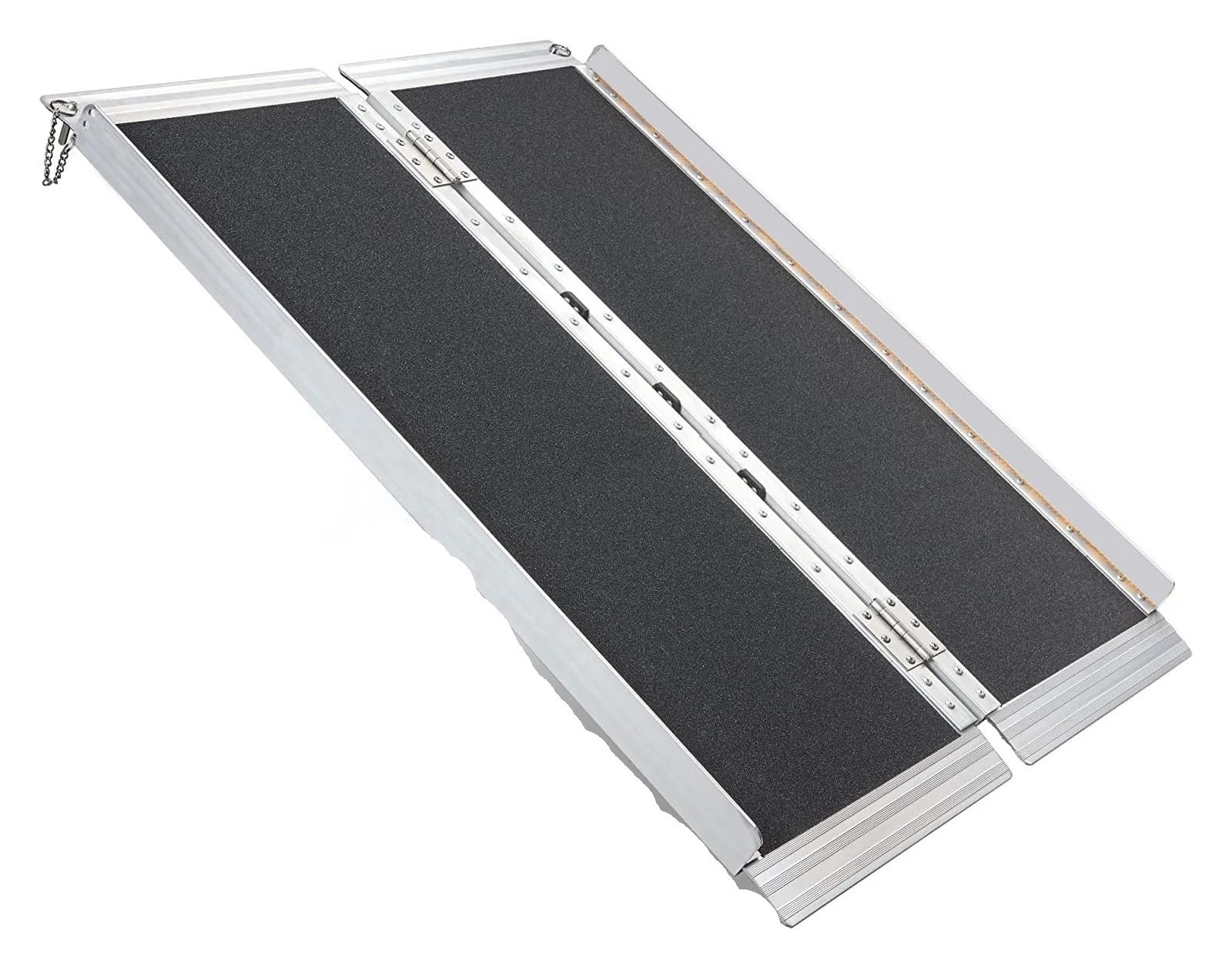 POGHDBXA Wheelchair Ramp, Ramp Mat Ladder for Boarding and Steps Barrier-Free Aluminium Alloy, Foldable Trampoline, for Home Steps, Stairs, Entrance, Umbra (Black, 3FT)