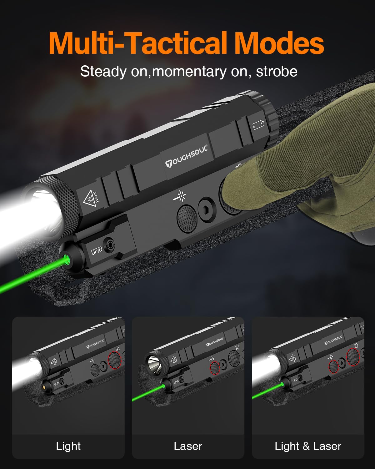 Mlok 940nm IR Illuminator Flashlight for Night Vision Scope with Infrared Laser, Hunting Light for Night Vision Optics (Must be Used with Night Vision Devices)