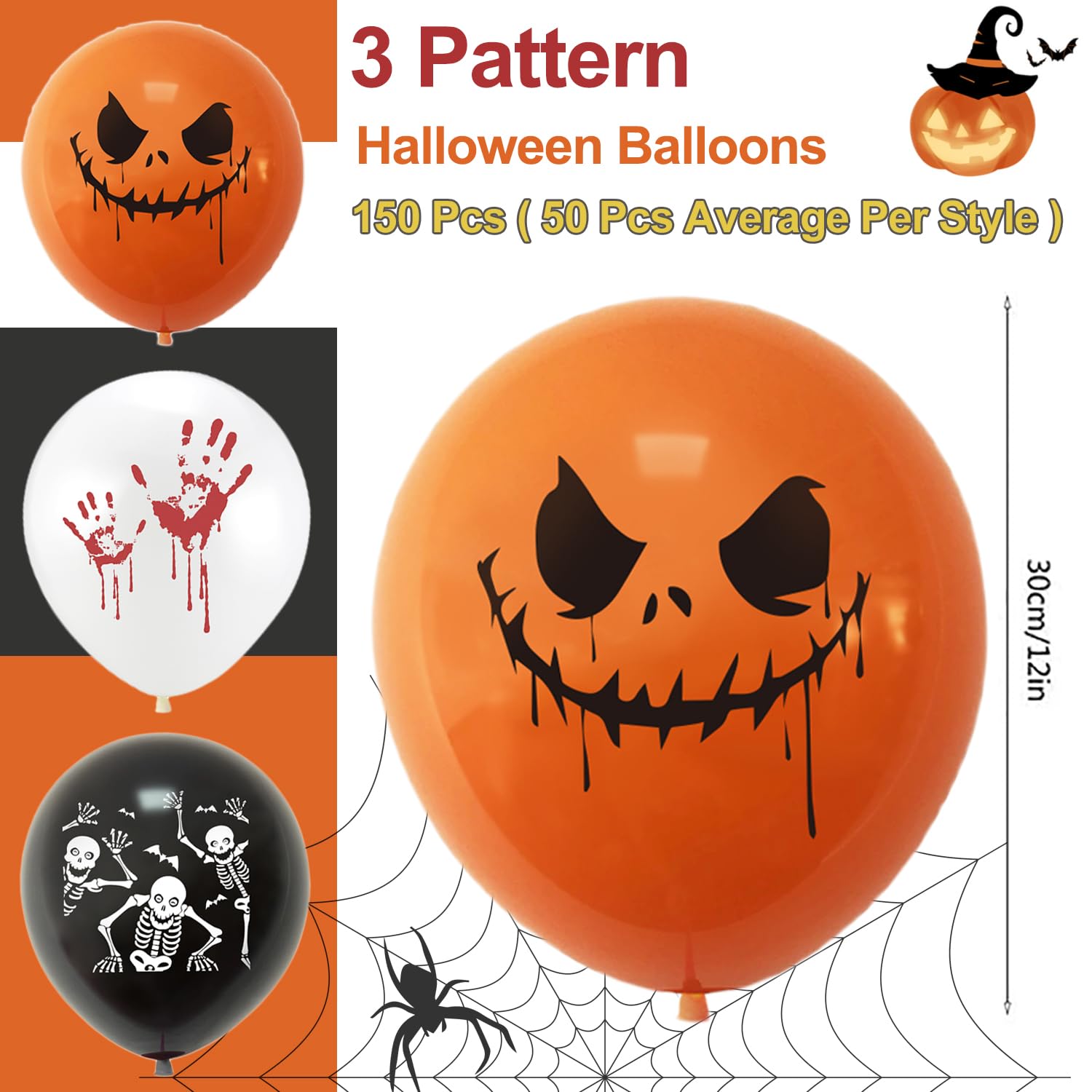 150pcs Halloween Balloons Decorations Set - Image 3