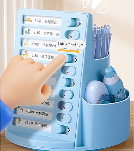 Miniatura 5 de 2 in 1 Rotating Pen Holder Chore Chart Checklist Board Desk Organizer Large Capacity Stationery Organizer Large Capacity Box Swivel Holder Desk