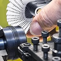 Vista 6 de Juego de herramientas de medición de 6 medidores de paso de rosca, calibre de corte de rosca de acero inoxidable, 3 piezas de calibre central, 1