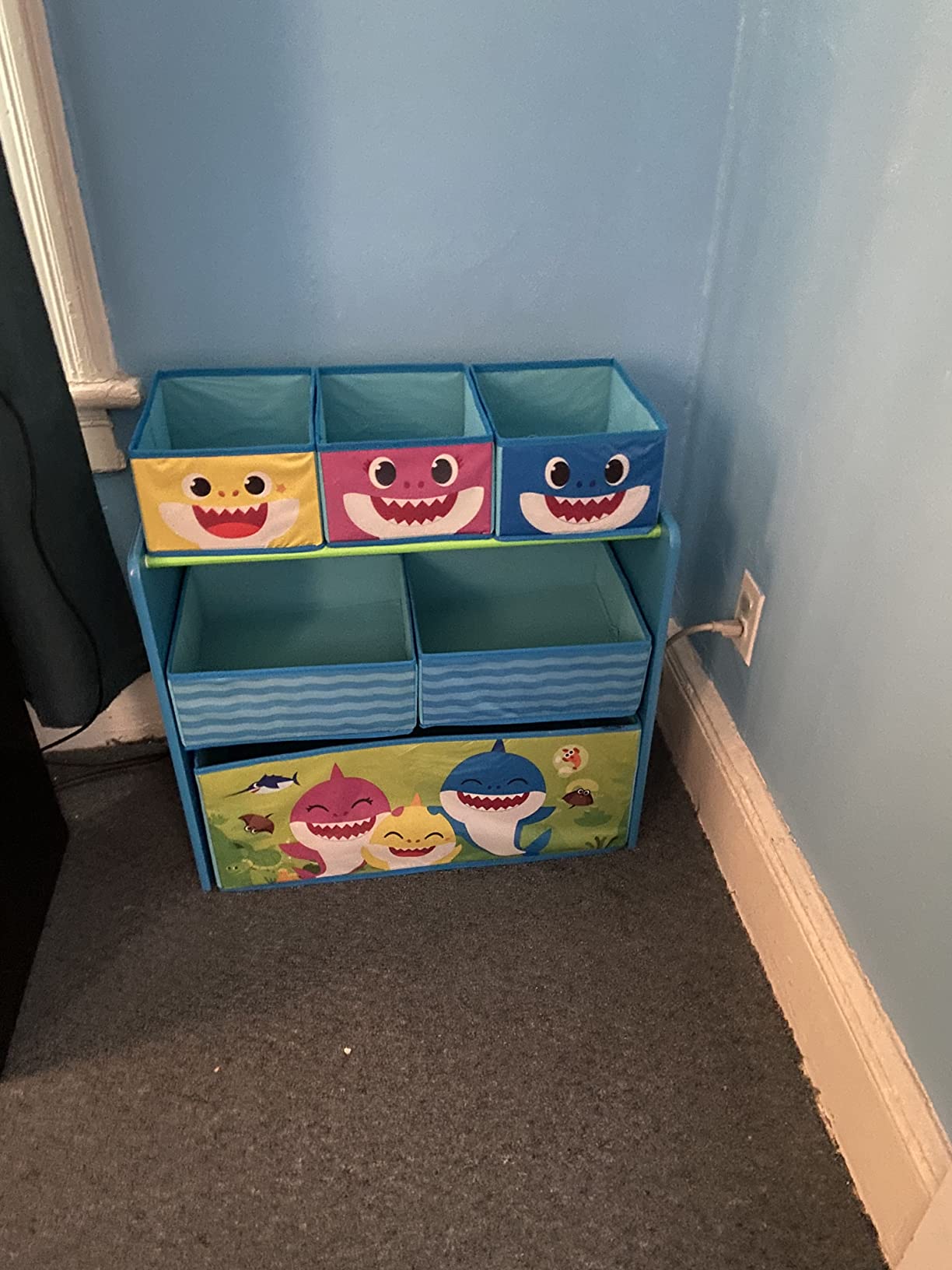 8/mo Finance Baby Shark Design & Store 6 Bin Toy Storage Organizer by Delta Children Buy