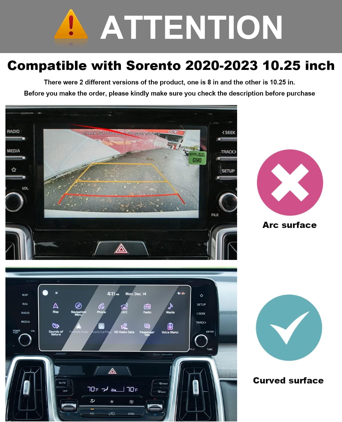 yee pin kia sorento 2022 2023 screen protector screen protector for 2022 2023 kia sorento mq4 2021 10 25in navigation display compatible with 2022 20