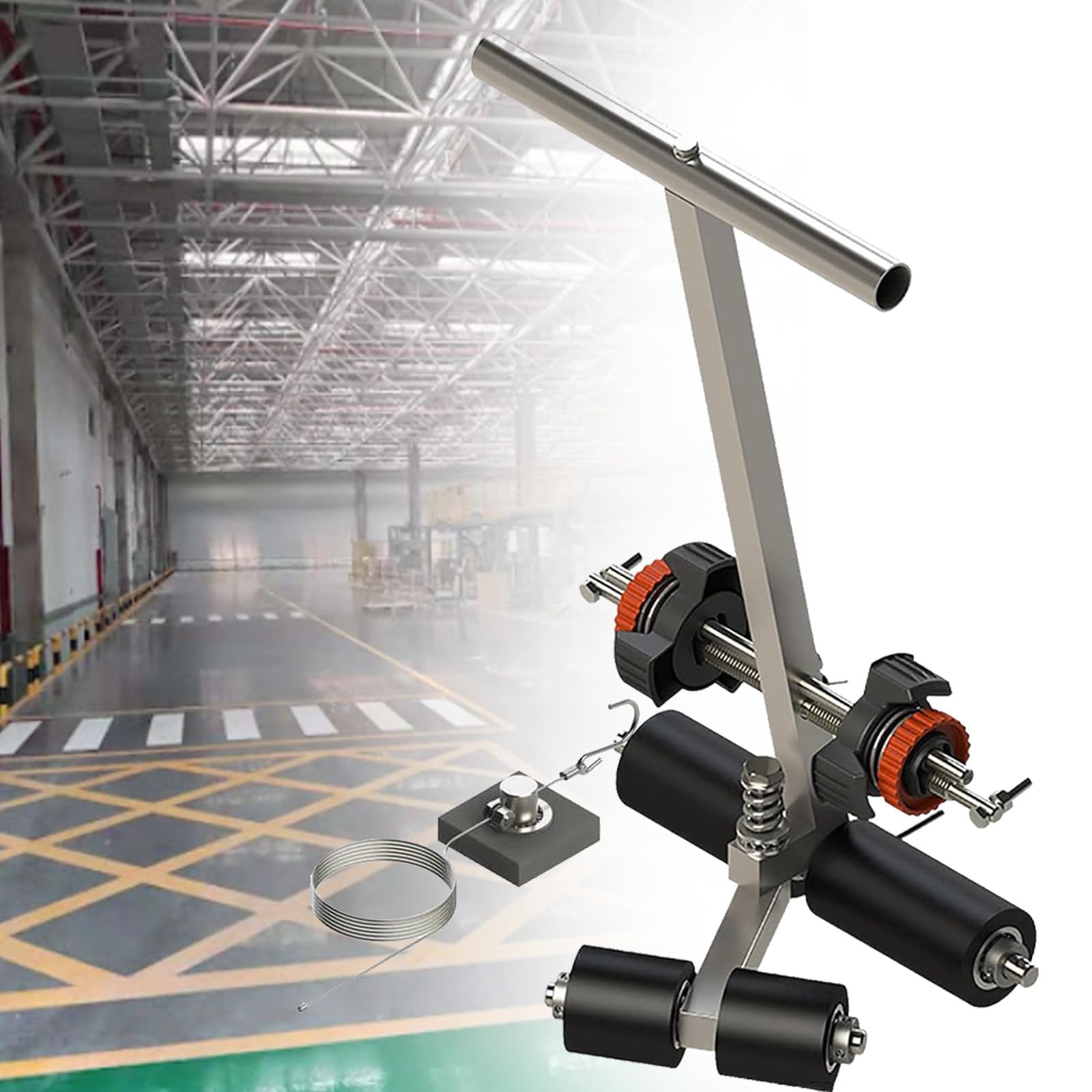 asdchZen Striping Line Marking Machine, Tape Applicator, 55-80Cm Handle Height, For Parking Lots And Road Warning,A