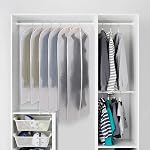 60'' Garment Bags Dress Bag for Storage (Set of 12) Dust-Proof Suit Protector Cover Bag with Zipper for Long Dresses, Suit, Coat Closet Clothes Storage