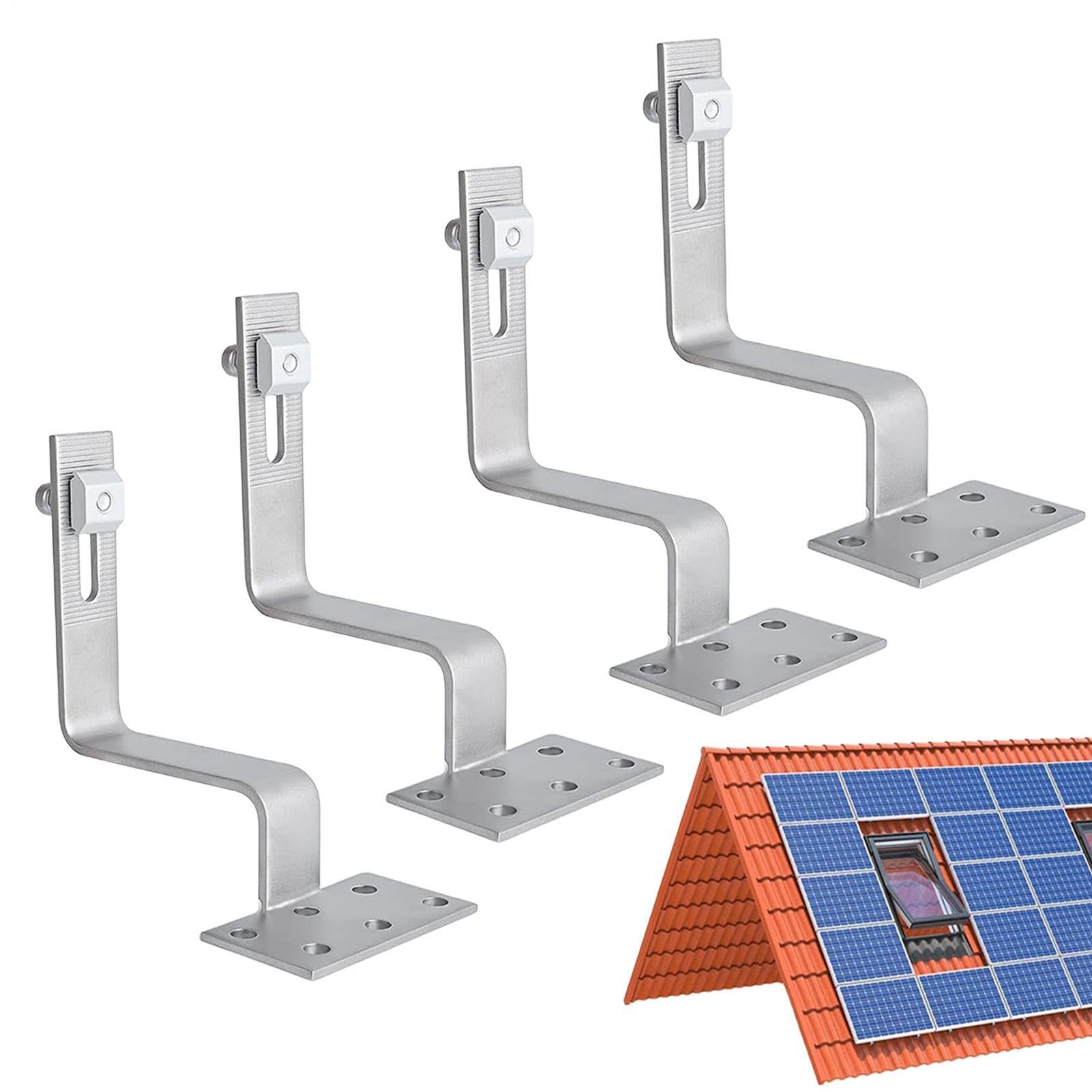 Ganchos para paneles fotovoltaicos: aleación solar, conector de montaje | hardware de soporte de panel resistente a la intemperie, estructura de fijación de riel reforzado, equipo de instalación de