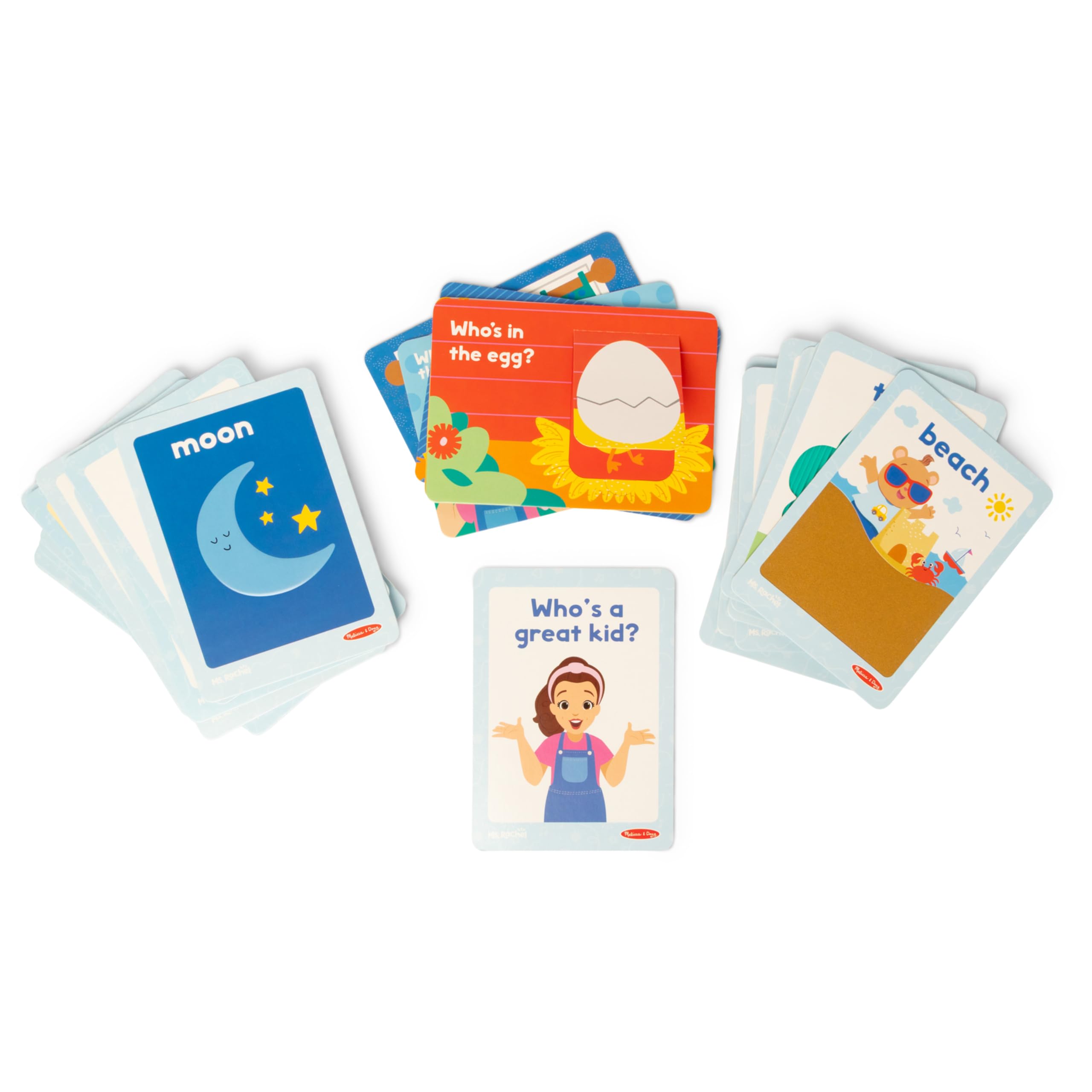 Melissa & Doug® Ms. Rachel™ First Words - Flashcard sensoriali, giocattolo educativo per bambini e bambine