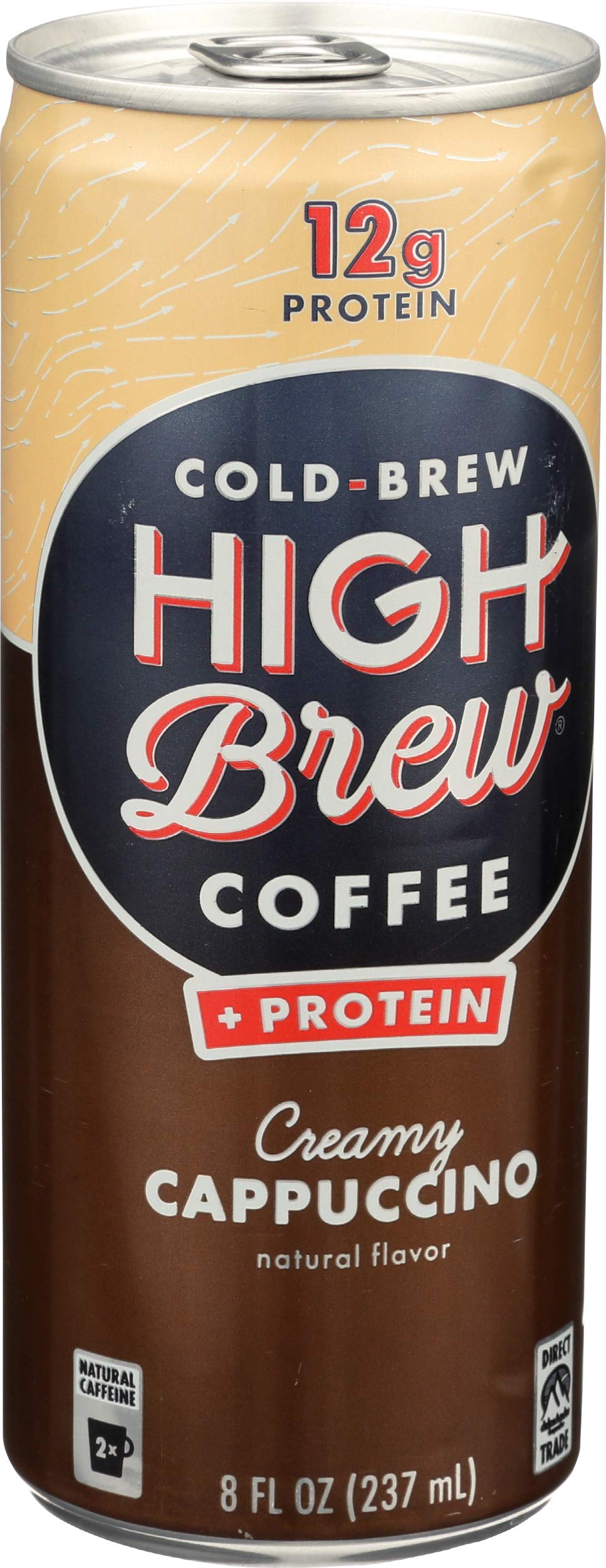 High Brew Cold Brew Coffee, Mexican Vanilla, 8 Fl Oz Can, Pack of 12 & Cold Brew Coffee Creamy Cappuccino Plus Protein, 8 Fl Oz, Pack of 12