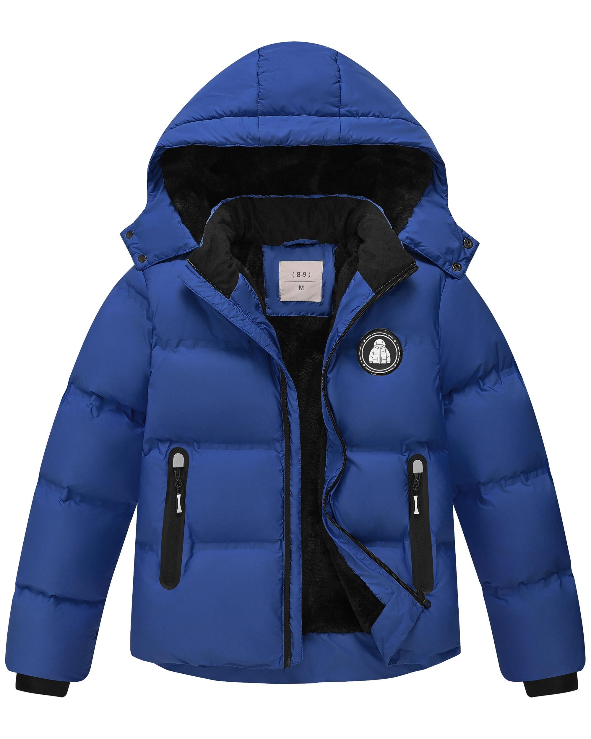 Zoofly Veste Hiver pour Garçons et Filles Veste de Ski Chaud avec Capuche Amovible
