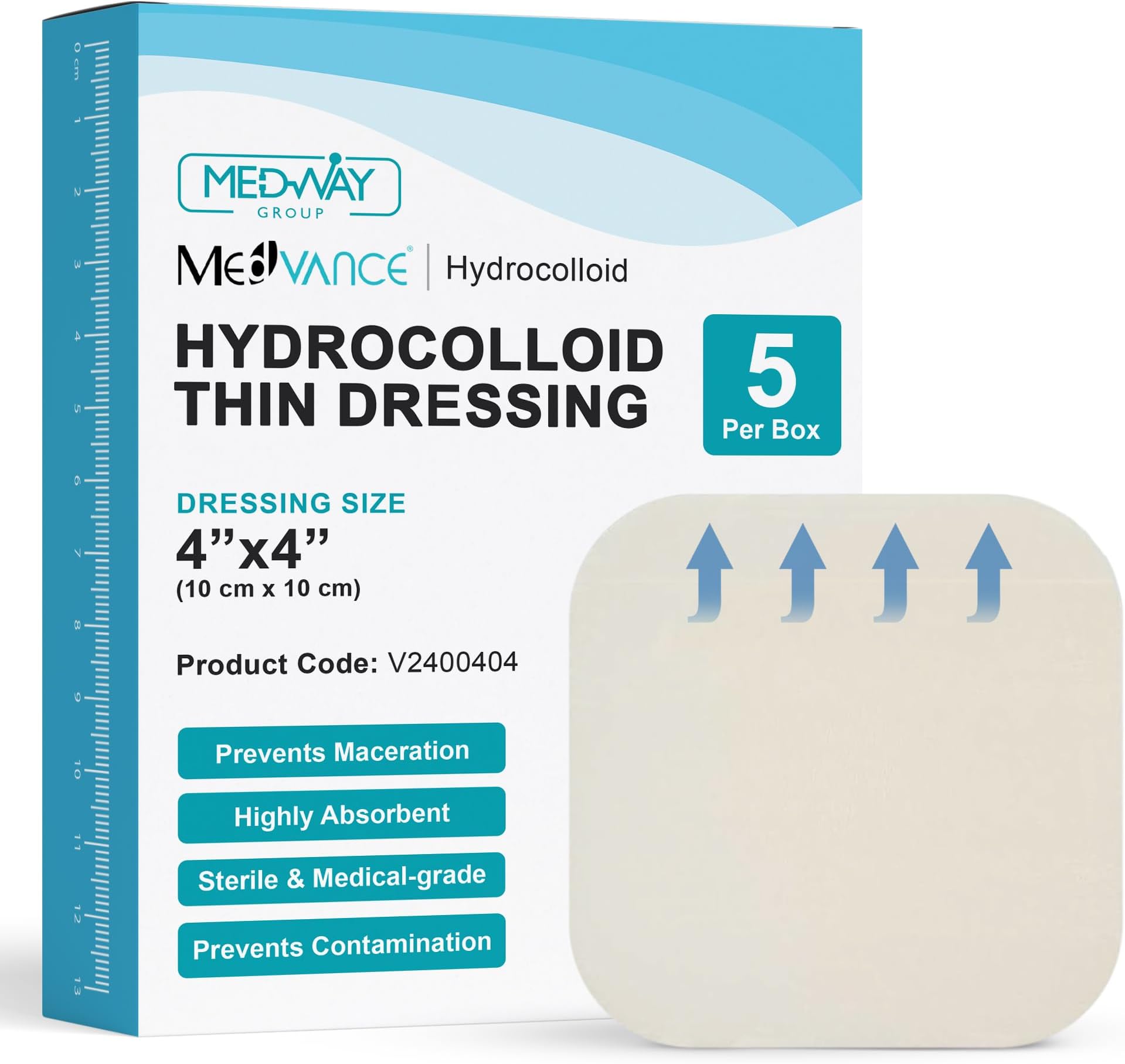 Medvance Hydrocolloid Dressing (10cm x 10cm - Box of 5)