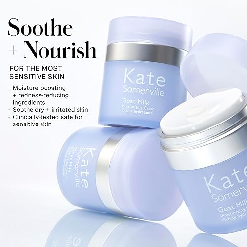 Miniatura 3 de Kate Somerville Crema hidratante de leche de cabra – Hidratante facial diario profundamente hidratante para piel seca, tensa y sensible, 1.7 onzas