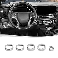 Vista 10 de Voodonala Cubierta de anillo para interruptor de consola central Chevy Silverado 2022+, cubierta interior del botón del interruptor del tablero Verde