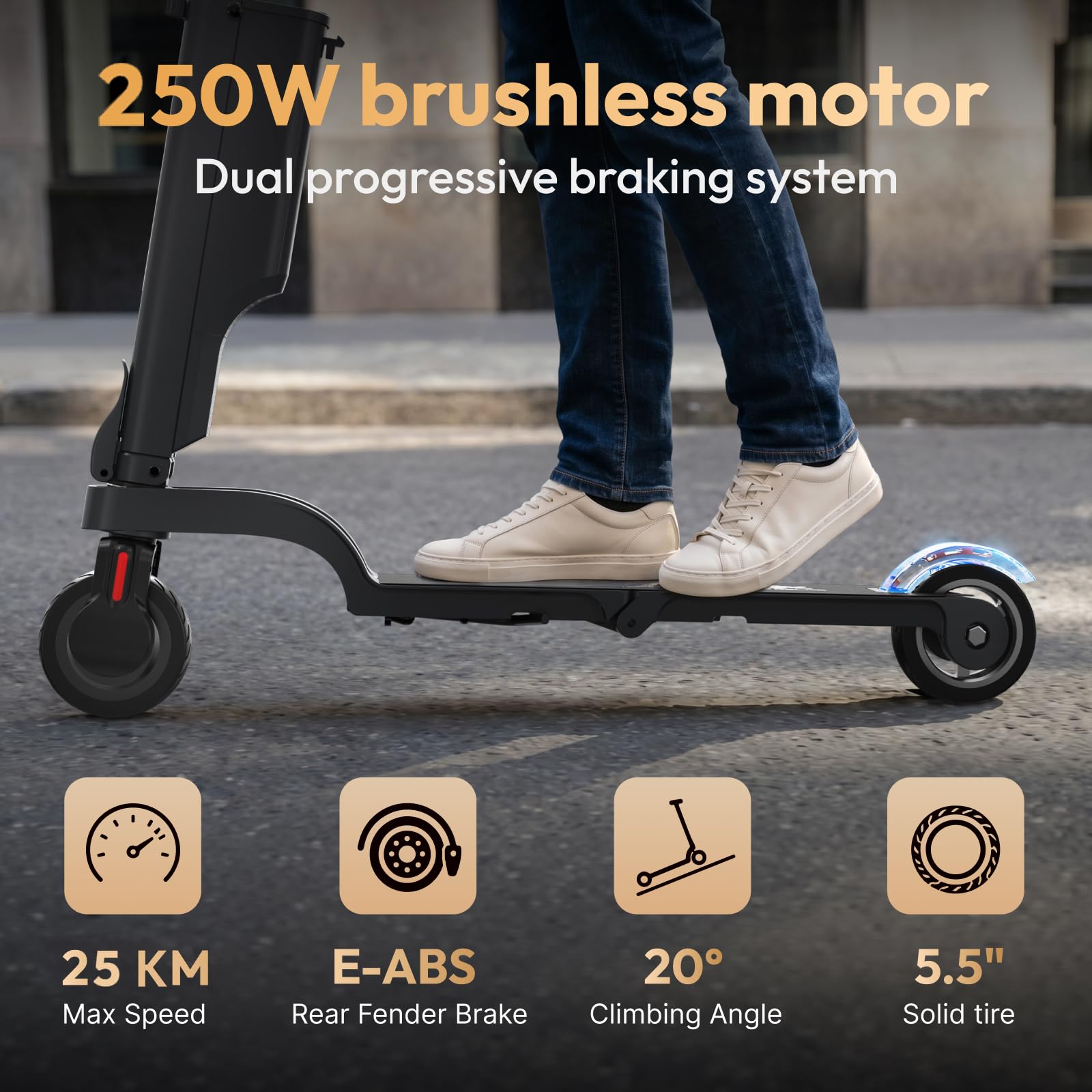 HX X6 Trottinette Électrique Adulte,Batterie Amovible Scooter Électrique Adulte,Moteur 350W,5.5" Pouces,Vitesse 25Km/H,Autonomie 15-40Km,Double Freinage,APP