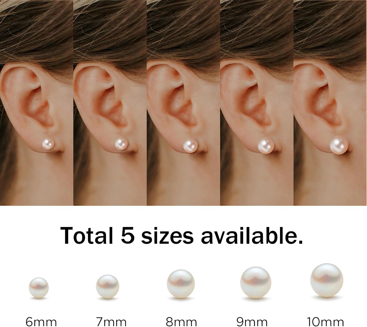NORBU S925, AAAA+ Round Freshwater Stud Pearl Earrings for Women, Timeless Elegant Gifts for Her Mom Wife, Mothers Day/Wedding Anniversary/Christams - Image 8