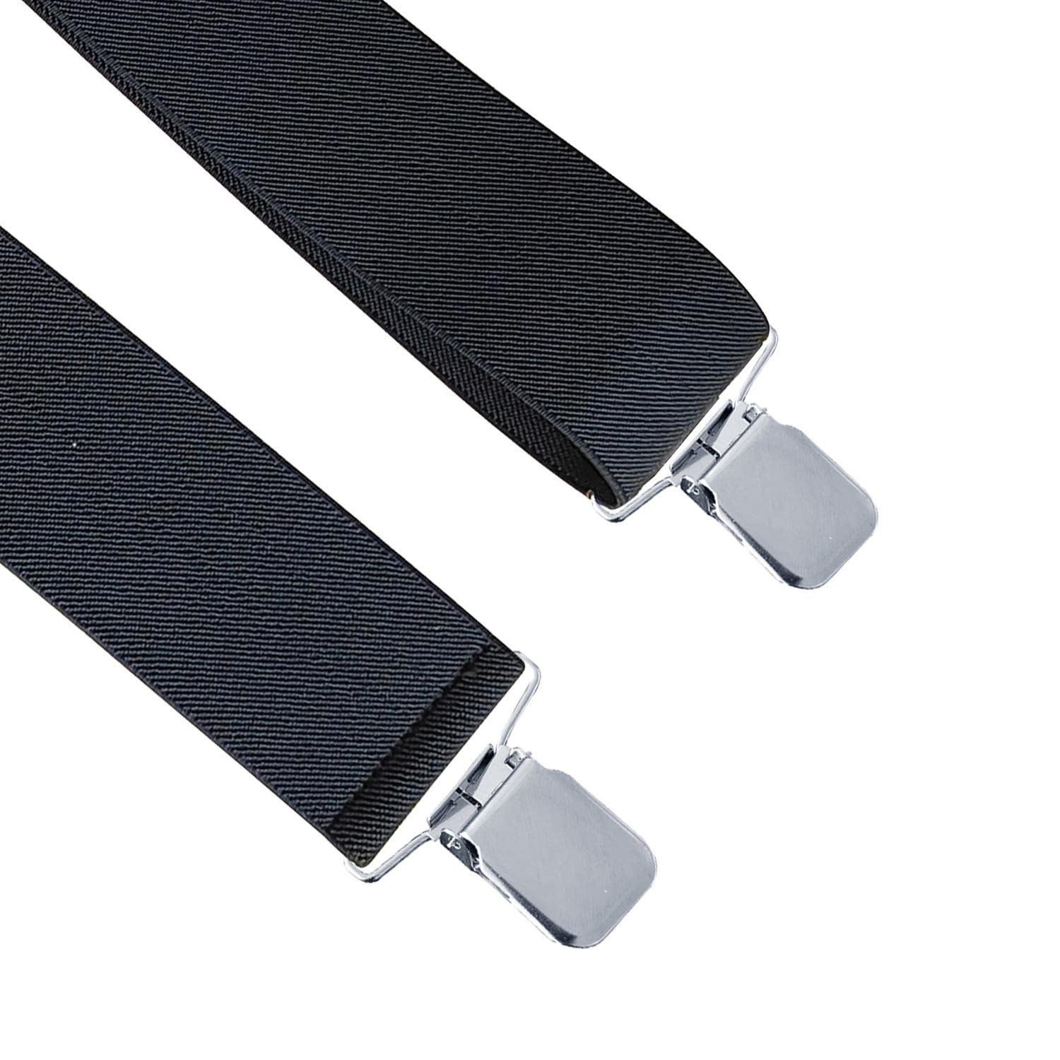 Bretelles Homme Larges Réglable Élastique, Bretelles pour Hommes avec de 4 Clips 5 cm de Large en Forme X, en Métal Extra Fort Bretelles Homme Larges et Vintage
