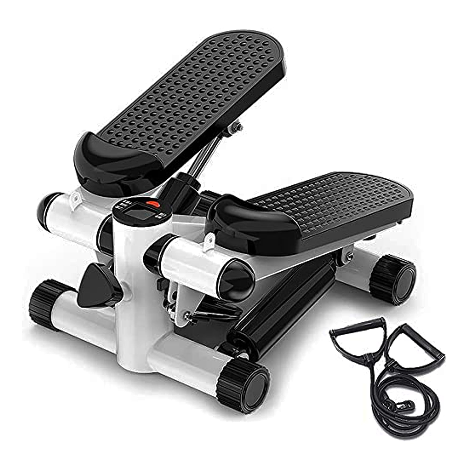 Portable 2-in-1 Mini Stepper Machine with Adjustable Resistance Bands, LCD Monitor,Legs, Thighs, Waist,Tone Your Buttocks, Cardio Exercise and 2 Bungee Cords for Home/Gym Workouts for All. (1.0)-image-45