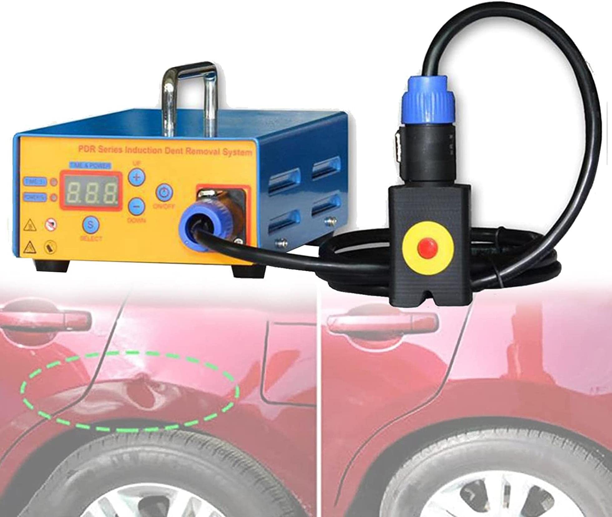Débosselage carrosserie de voiture pour corriger les enfoncements sans peinture via induction 1000W