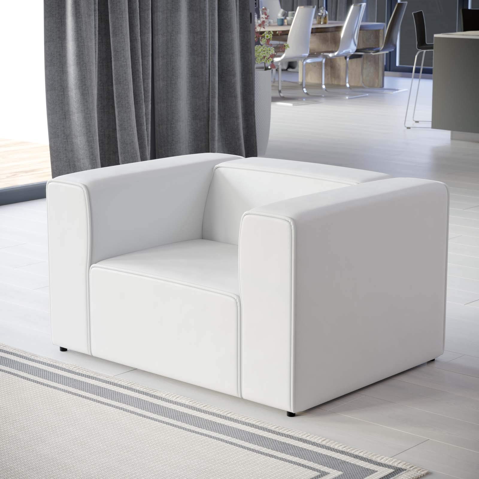 Modway White / Contemporary / Armchair Chairs