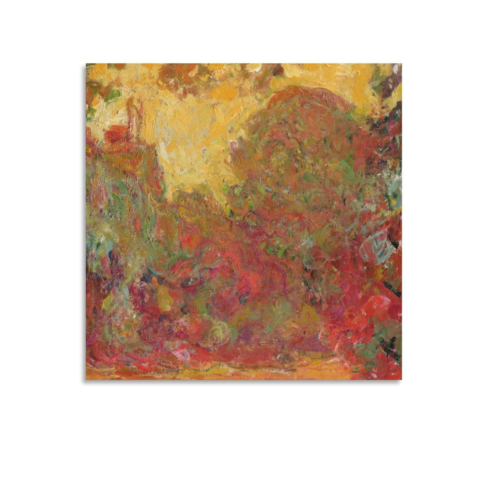 壁掛けアート モネ バラ 絵 クロード・モネ作 バラ園からの画家たちの