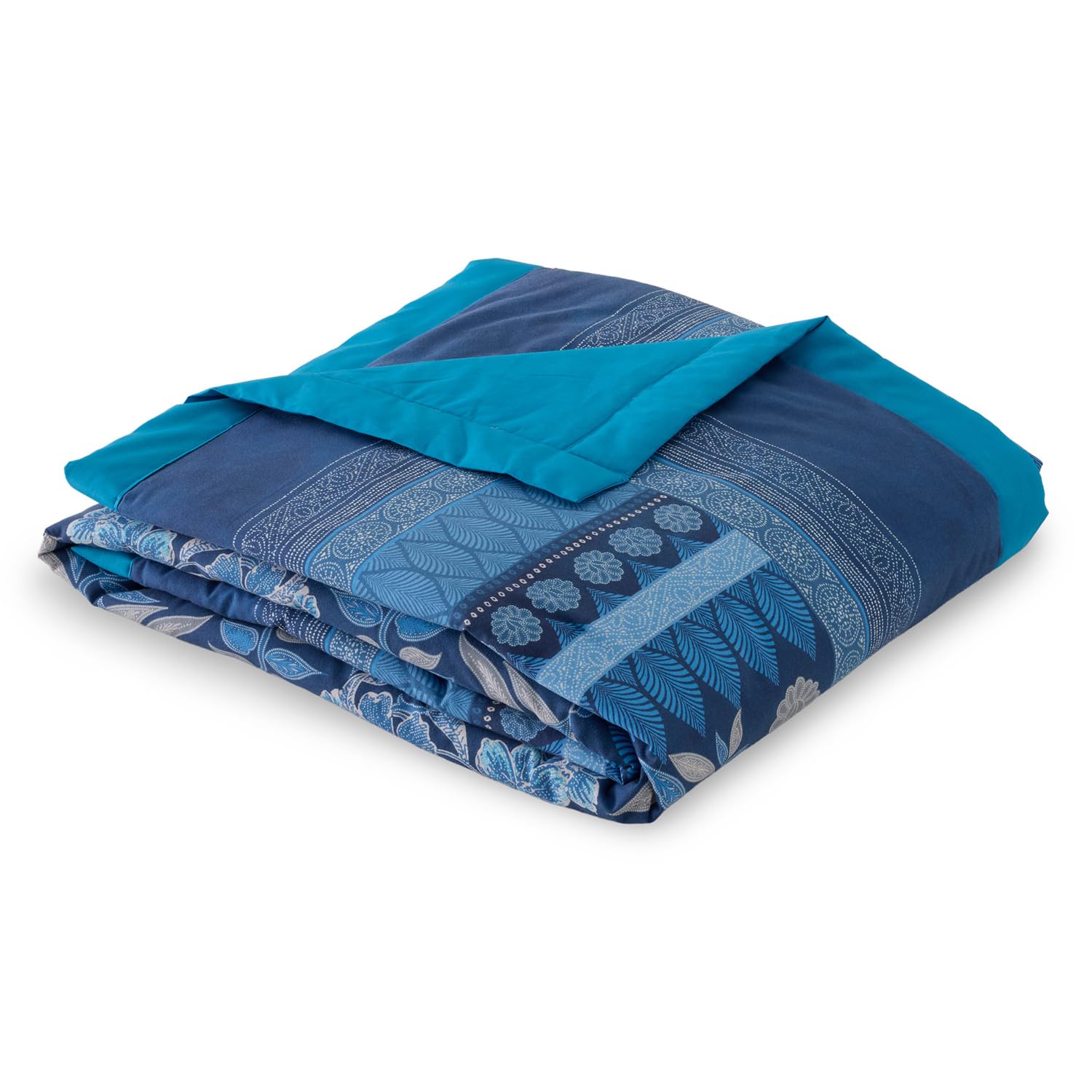 Bassetti Granfoulard Varigotti B1 - Manta (135 x 190 cm, 100% algodón, suave y transpirable, estampado de alta calidad), color azul
