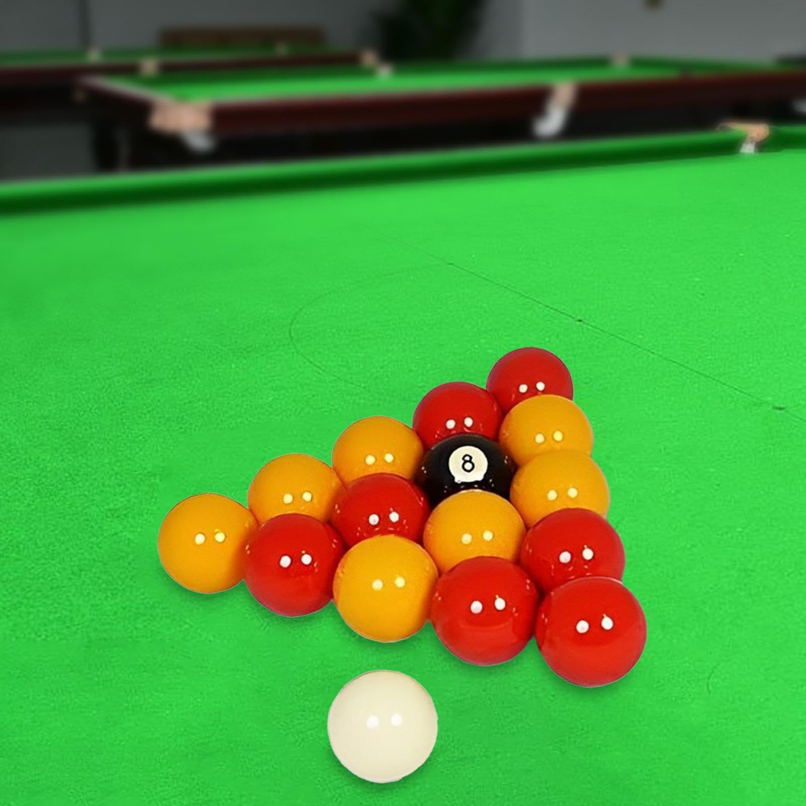 16-teiliges Billardkugel-Set - 5,4 Cm Harzkugeln Mit Regulärem Gewicht Für 8-Ball & 9-Ball