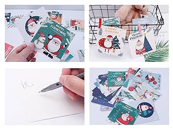 海外購入品 クリスマスカード メッセージカード 5点セット Amazon | クリスマスカード 和風 「クリスマス＆お正月」 （5枚