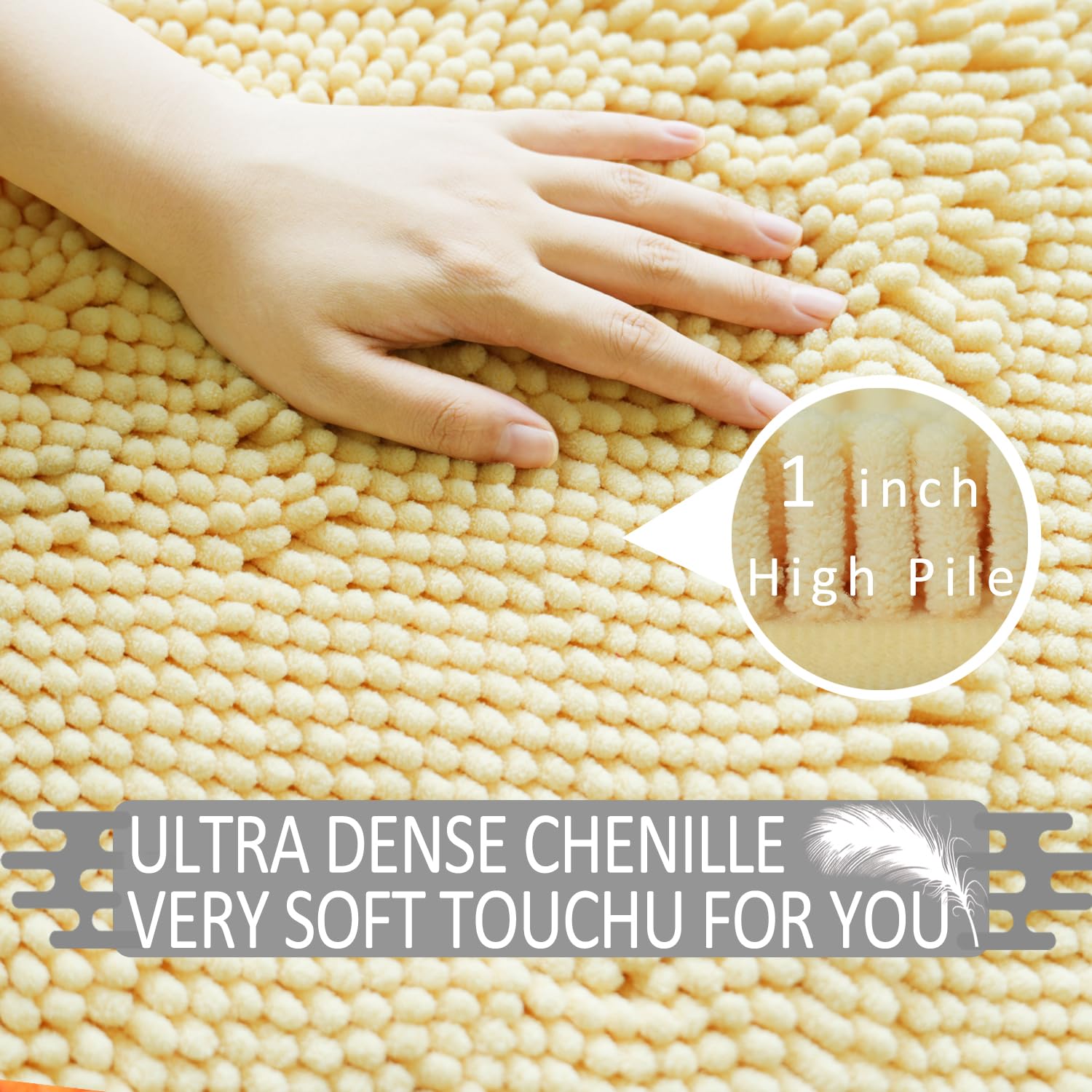 Tapis de salle de bain Chenille