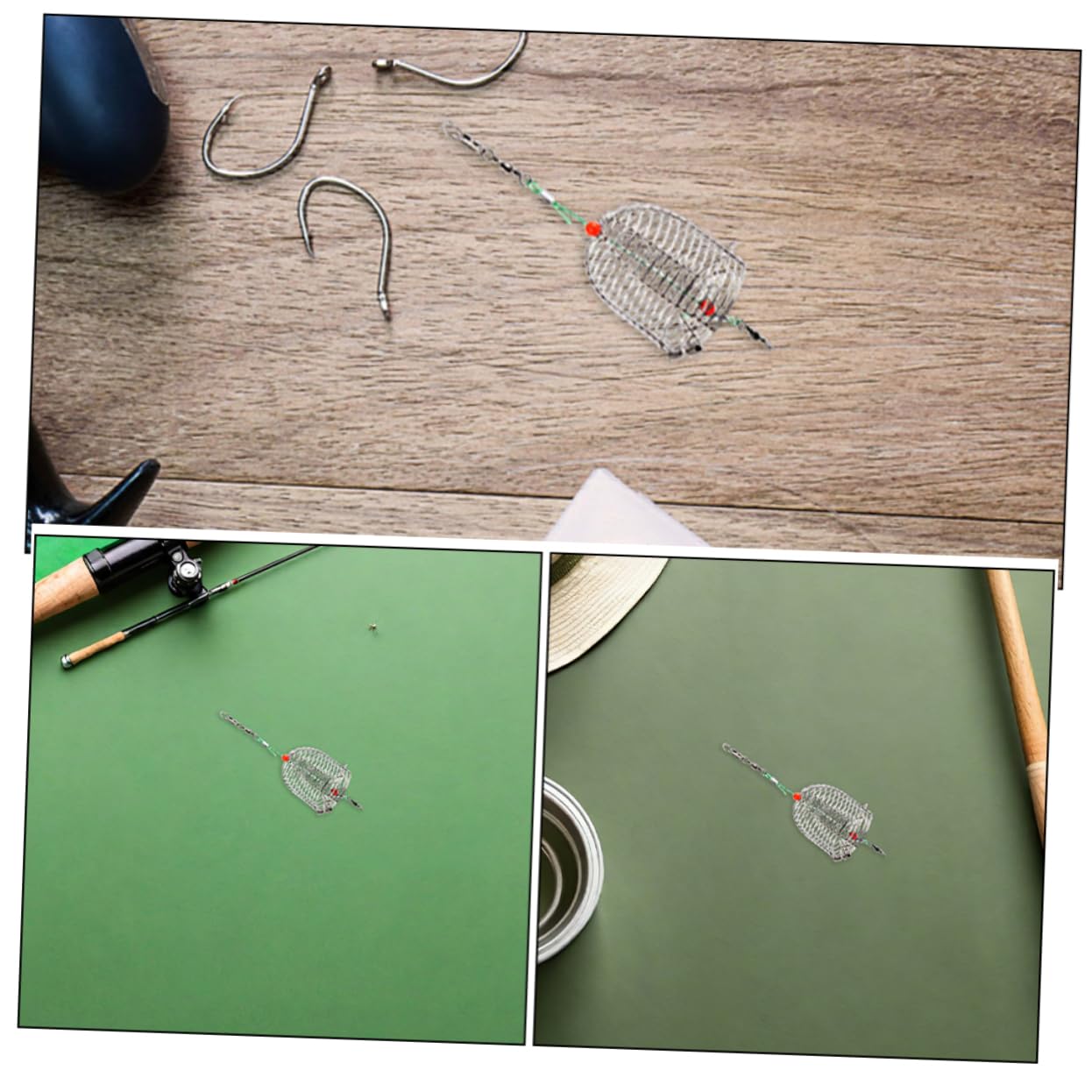 BESTonZON Cages à Appâts en Acier Inoxydable Grandes Tailles 15 Pièces, Distributeurs D'appâts Réutilisables, Kit de Pêche la Carpe pour Lacs et Rivières en Extérieur