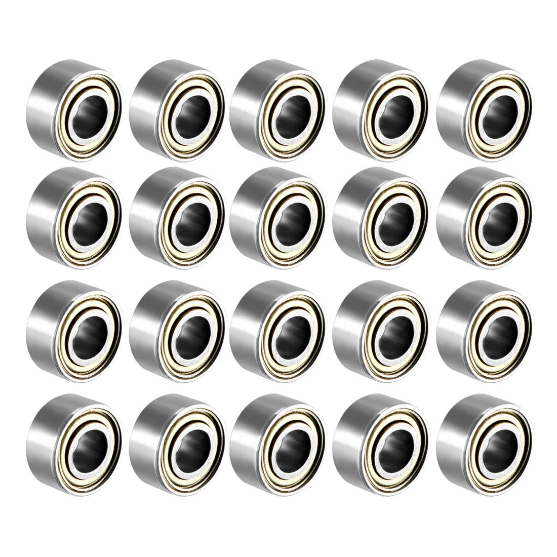 uxcell 685ZZ Ball Bearing 5mm x 11mm x 5mm Double Shielded 685-2Z Deep Groove Bearings, Carbon Steel (Pack of 20)