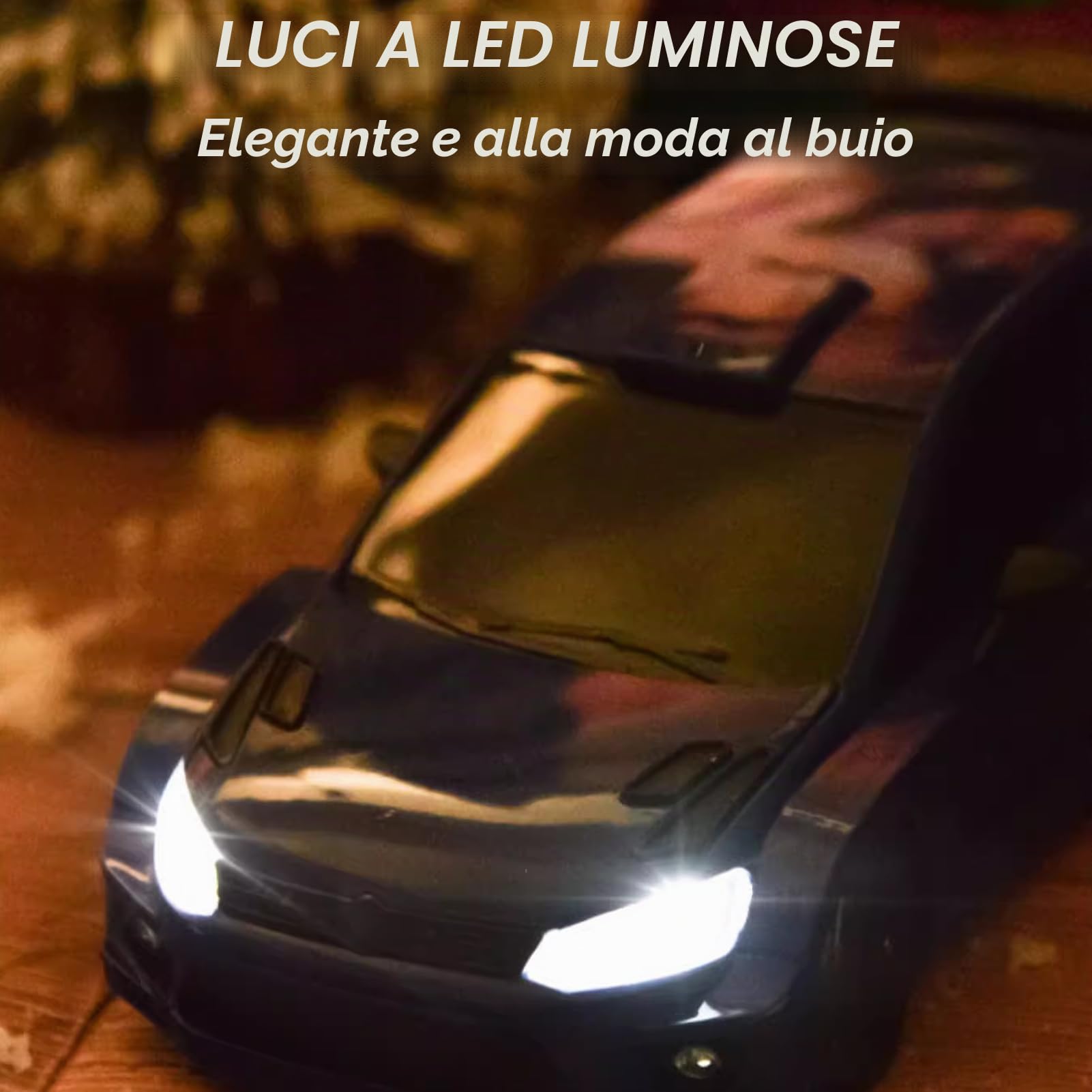 Auto Hylukon 1/28 2,4 GHz RC Car con luci a LED, Drift Pneumatico, Regalo di compleanno