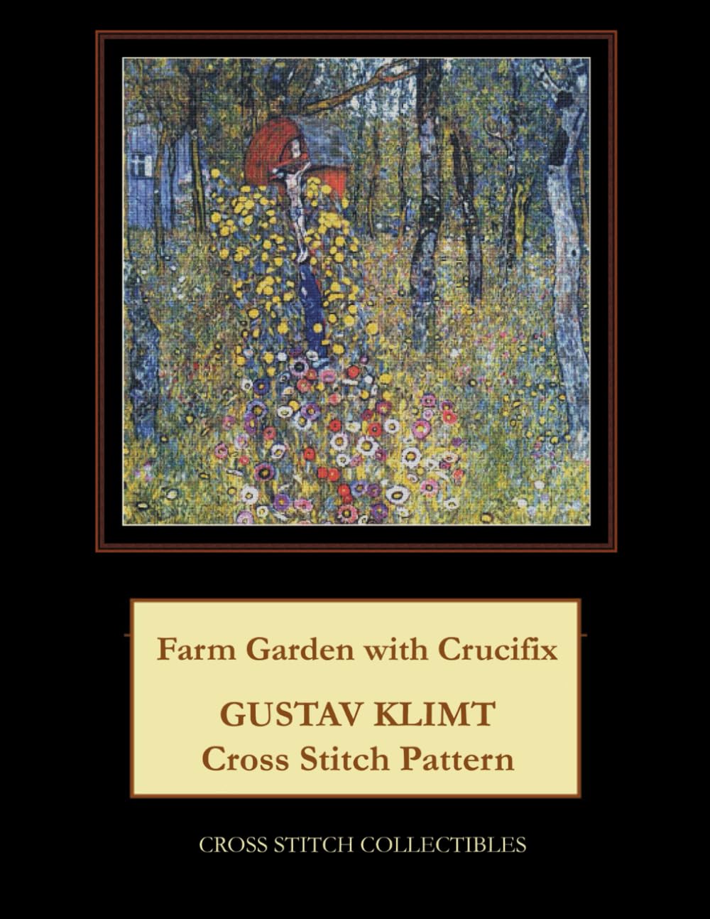 Farm Garden with Crucifix: Gustav Klimt Cross Stitch Pattern